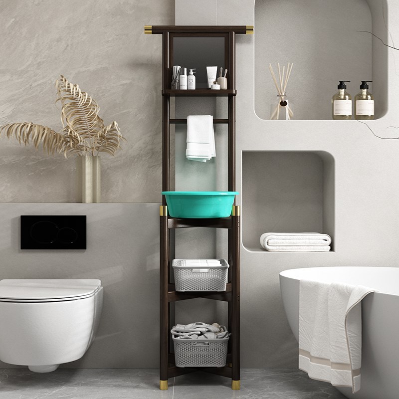 卫生间置物架浴室脸盆架水桶厕所澡洗手间收纳架子多层储物落地式