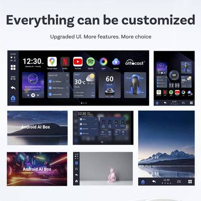 ottocast原车aibox自带SIM卡安卓车机互联盒子有线转无线carplay