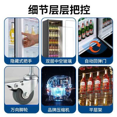 蔬菜冷藏展示柜商立用冰柜保鲜柜式果大容量水店828士多饮料四门