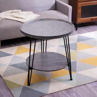 轻奢小户型用圆家几形单双层小房茶几客厅沙A18A23发边茶台书办公