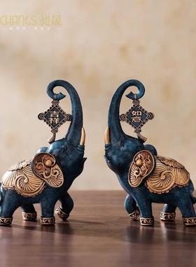 欧式创意葫芦大象件摆客酒8030柜办公柜高挡书家厅居装制品树脂工