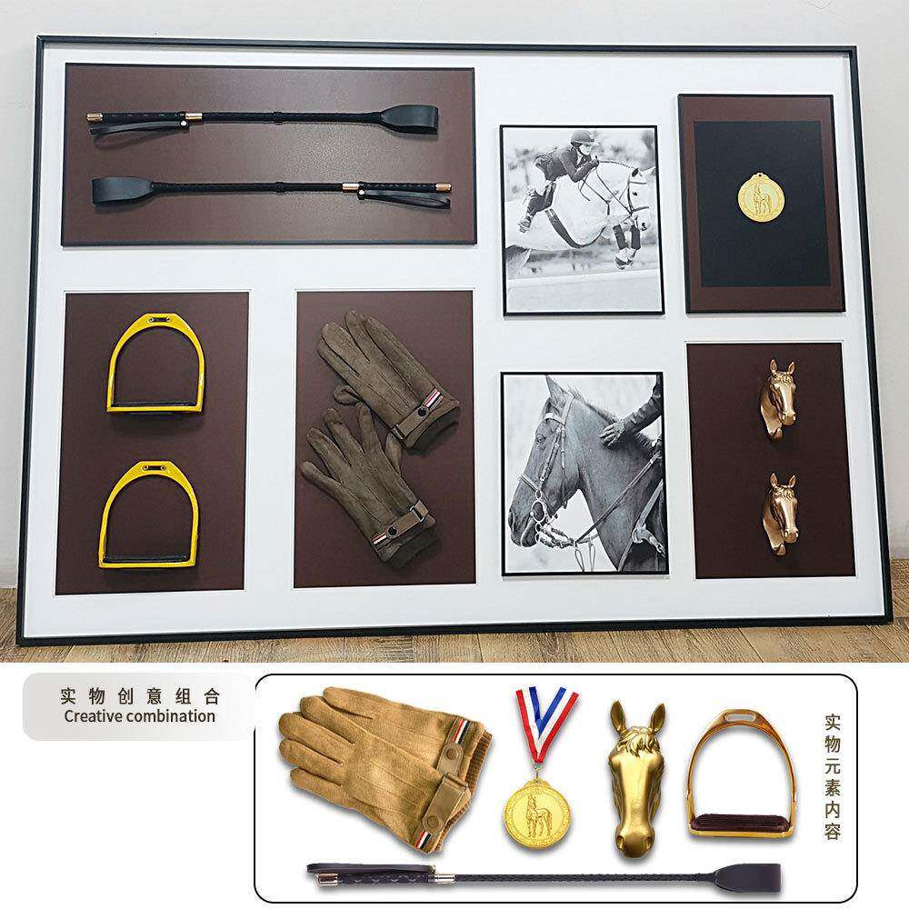 马术装饰画立装体置画马玄关走廊酒店工术程爱风挂C031画创意艺壁