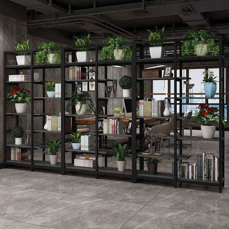 展示架博古架陈列架货架置物架理发店铁艺隔断花架办公室隔断屏风