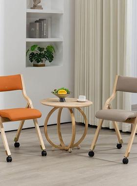 折叠椅椅子休实木拆靠背DGK椅餐洗靠背家用凳子办公简约书桌电脑