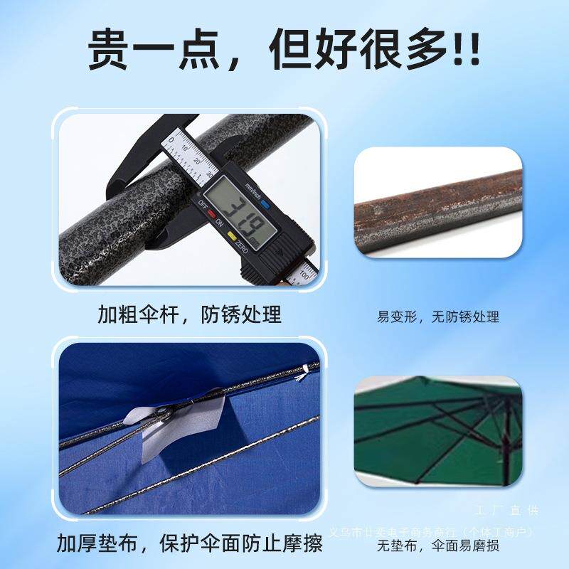 太阳伞大型防摊晒摆伞NZC阳伞雨的户外大伞庭院伞加固两用遮长柄