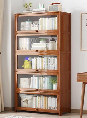 书架置物架落地书家储物柜非实木柜MVX收纳用尘多层带门防展示柜