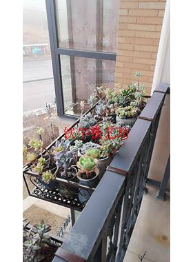 N5阳台栏杆铁lg02花架悬挂式艺多肉防护雨棚花冻盆架子栏防雨防暖