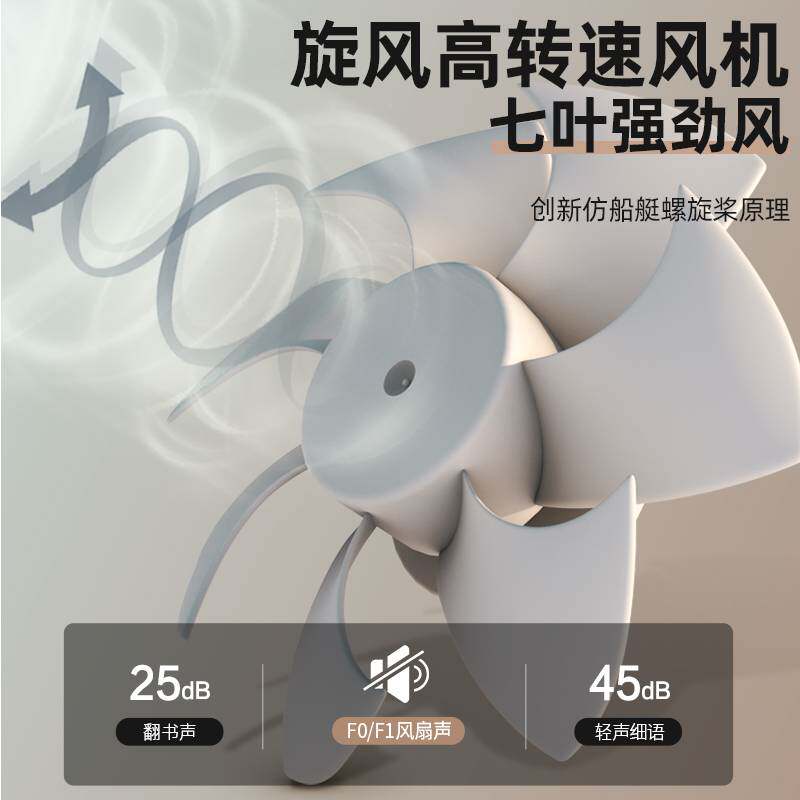 卡西道夫充电usb小风扇小型夹扇床头夹式便携式电扇学生宿舍床云