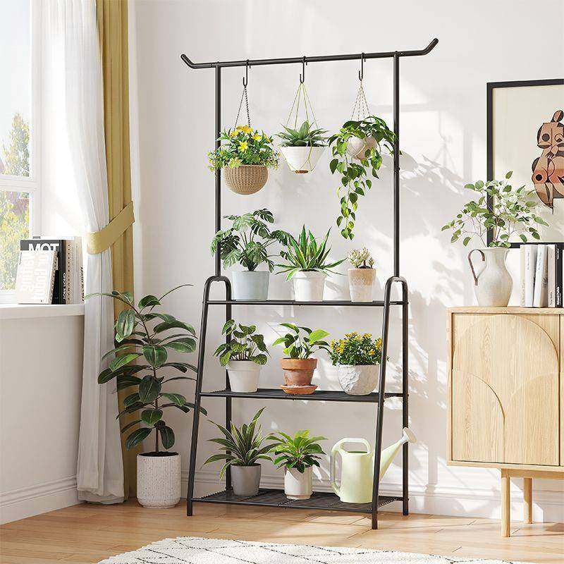 架置物架阳台多层花庭铁户外院多肉植艺物花架子客厅落地式1花盆