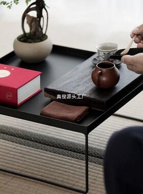 简约铁艺茶台榻榻米几小桌子铁艺飘WQT窗桌小茶飘飘窗台铁艺小窗茶几