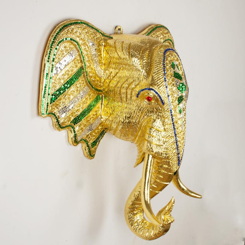 东壁南亚风格实木泰国工艺品客厅画JEP家居装饰品泰挂式件大象挂