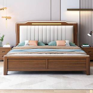 新中式实床1.8米双人1.单5米QMO人气压箱储物主卧次卧中国风大高