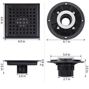 亚马逊3030815CM不4锈钢式臭地漏下水连接器带法兰方格网防美耐腐