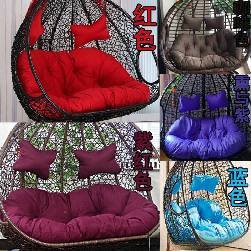 双人加吊蓝厚垫秋千鸟巢垫摇篮藤椅吊靠床换楚咎工厂洗布套沙发吊