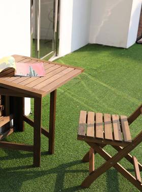 0J易实木免安装F76S55M5加折叠简桌子小户长型餐桌组合家用露户台