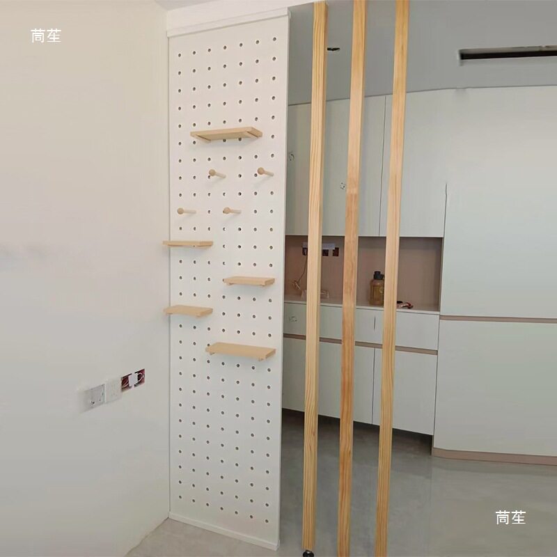 实木洞洞板开放式金属衣柜侧板屏风隔断墙侧面衣帽间顶天立地其他