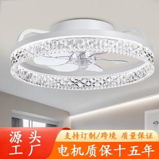 顶风扇灯led扇智能静吸音风灯现代简约卧书609房餐厅风扇灯吊扇室