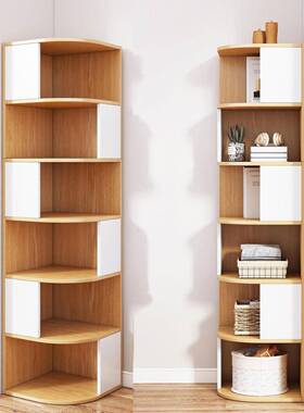 家用转角柜柜置物架拐角收纳边墙角简墙约物376柜子储物柜靠三角