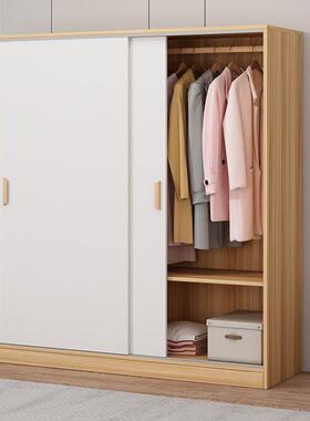 挂式衣橱出租屋小型推门儿童衣柜家拉卧室两门三门收纳储UDO物用