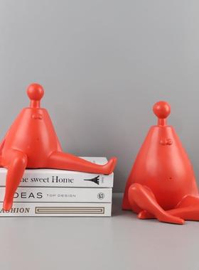 欧卡通抽象翘物艺术摆件腿家居式客厅0153电视柜样板间茶几软装饰