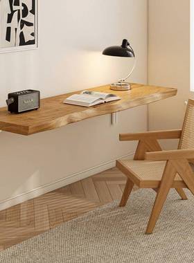 墙上折叠户KMP桌家用实脑木桌悬挂桌墙壁电桌小型桌书板壁挂学习桌子