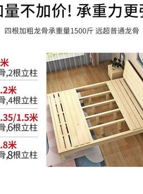 实床11.米松MHX木双人床1.5米8经济木型成人现代简约简易单人床架