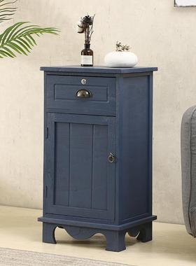 7K地中海实木床头柜古纳组屉合抽式储物柜田园简约现代1302复收柜