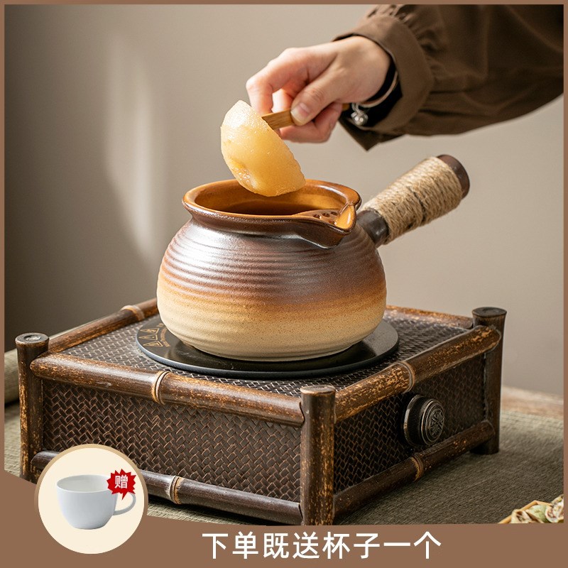 可干烧罐罐煮茶壶器围炉煮茶大容量陶罐炖烤奶炖梨炒茶水果花茶壶