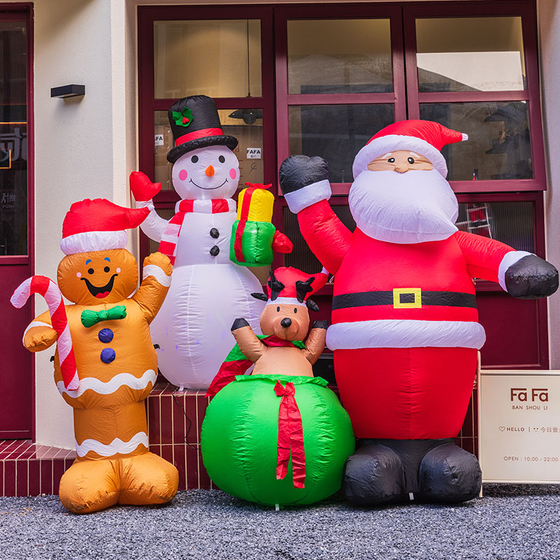 耶诞节充气气模发光拱门气球耶诞树开业活动户外装饰场景布置道具