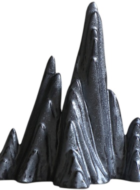 简约新中式意境样板间家居室内陈设品景观陶瓷假山石山太湖石摆件