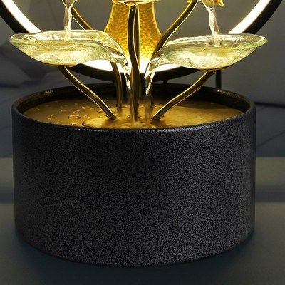 新款发财树流水招财摆件办公桌水循环客厅玄关家用开业乔迁送