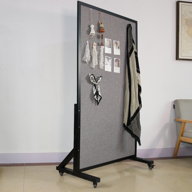 移动软木板照片墙落地立式支架式留言板展板展示板公告宣传栏万向