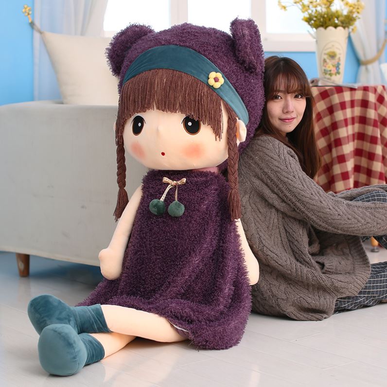 菲儿毛绒玩具公仔洋娃娃女孩睡觉抱枕网红可爱大号布娃娃玩偶抱睡