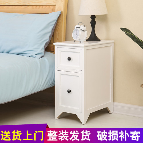 极窄迷你小型床头柜实n木超窄小户型床边柜小收纳柜宽20-25cm夹缝
