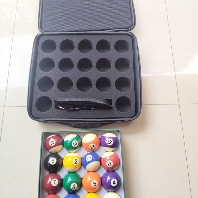美式台球球包黑八大号二号十六彩台球子收纳合子桌球子球包背袋