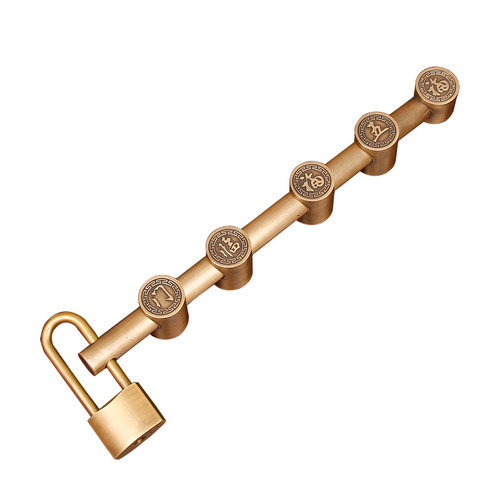 中式仿古纯铜大门门栓插销农村实木门别墅门老式全铜古建门锁门栓