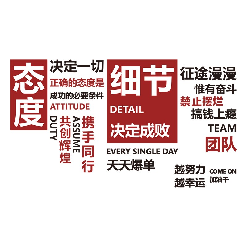 办公室氛围布置励志标语墙贴电商销售公司形象墙面装饰企业文化墙