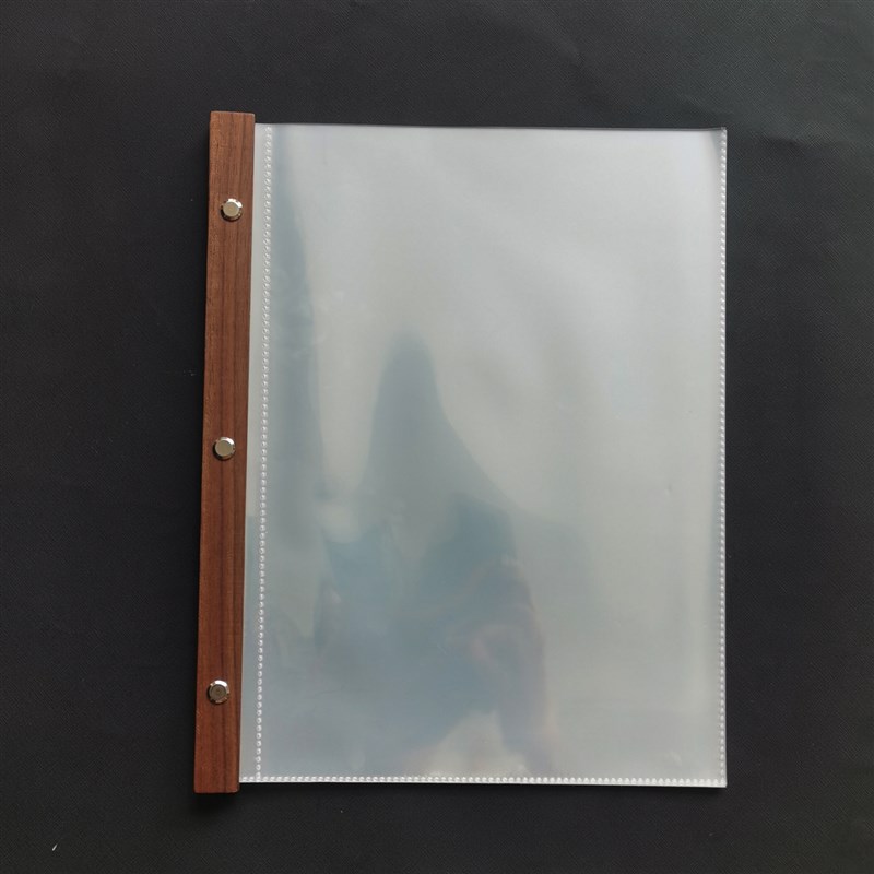 胡桃木食谱扣边条实木装饰边金属扣边菜单酒水单西餐菜单本册木条