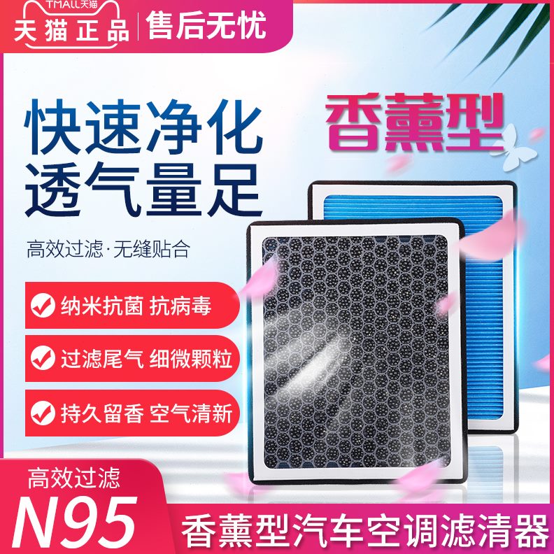 空调滤芯空气滤芯 P51.5霾甲醛适配幻速味T5T格香薰防雾M2.S6比速