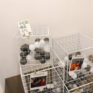铁艺网格海洋球网红泡面小食堂店铺装修门前立柱装饰展示台奶茶店
