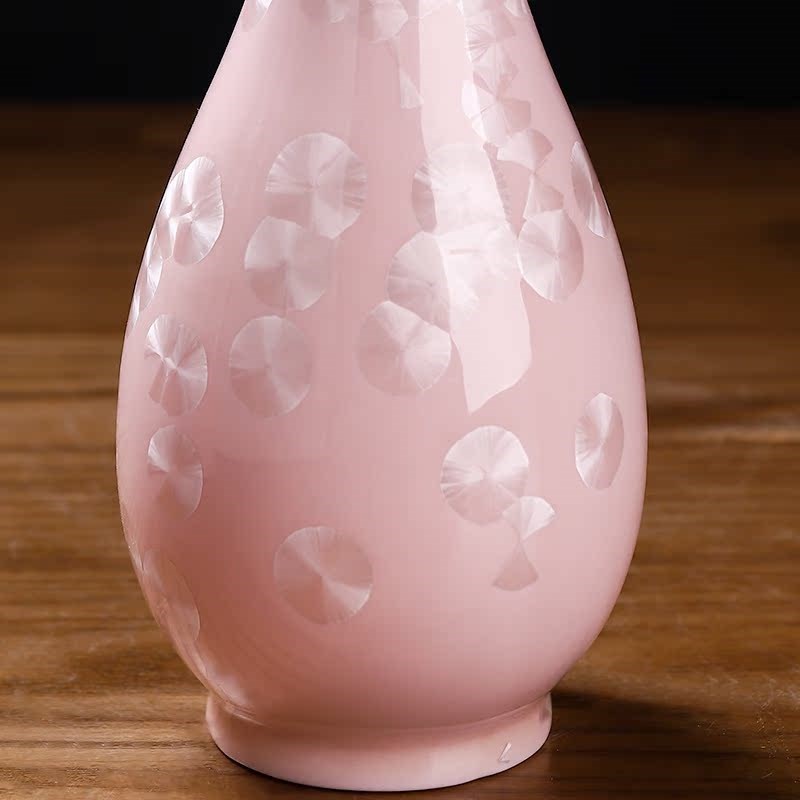 结晶釉陶瓷花瓶家居客厅插花酒柜博古架书房桌面装饰摆件乔迁礼物