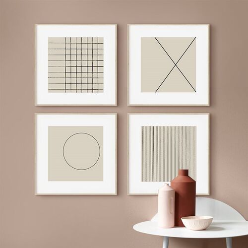 现代黑白灰玄幻装饰画抽象客x厅艺术挂画极简楼梯玄关画正方形壁