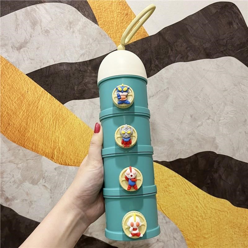 奶粉分装盒一餐一格卡通婴儿盒便携式外出宝宝辅食储存密封防潮罐