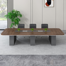 会议桌简约现代长桌10/12/14人位工作台办公桌大型会议室桌椅组合