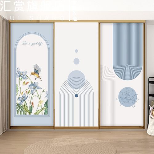 衣柜贴纸柜子柜门推拉门改造翻新自粘衣橱玻璃移门电梯门遮丑贴膜