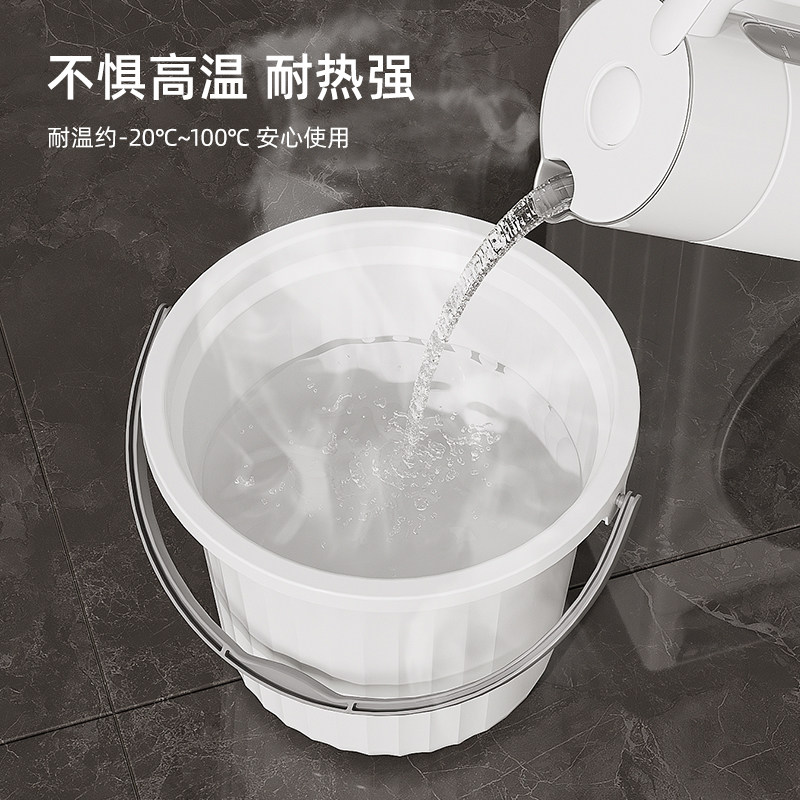 带盖水桶家用储水用塑料桶加厚可坐手提小水桶洗衣洗澡学生宿舍用