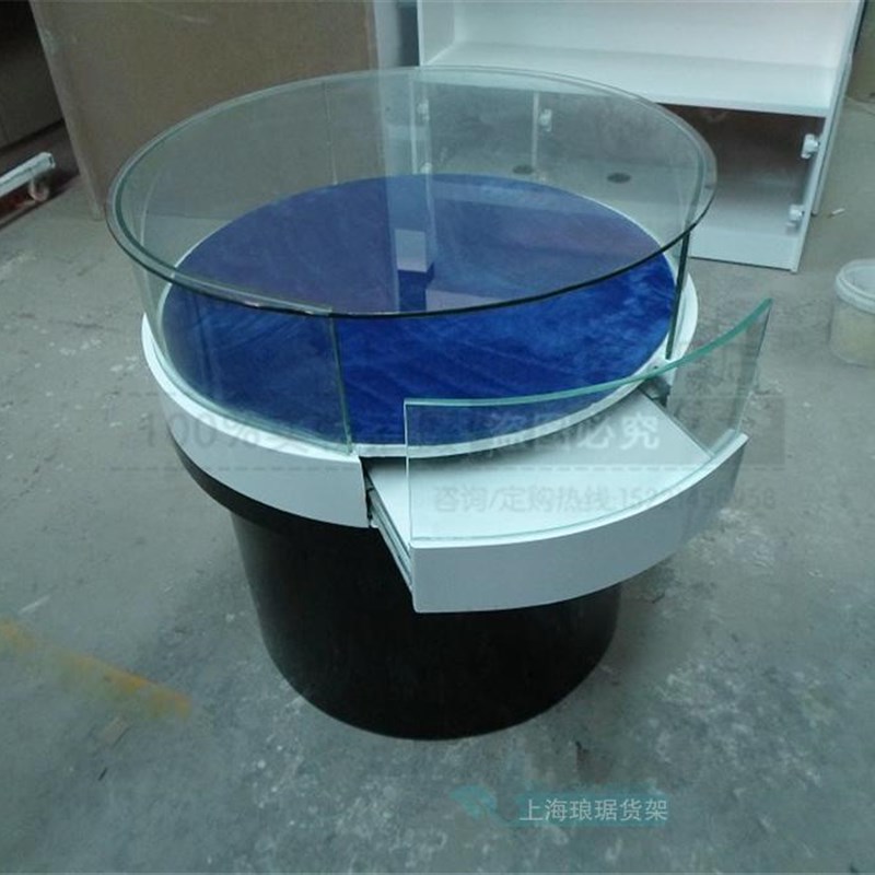 圆形珠宝展示柜饰品展示柜首饰柜台烤漆柜台珠宝柜台展柜玻璃柜台