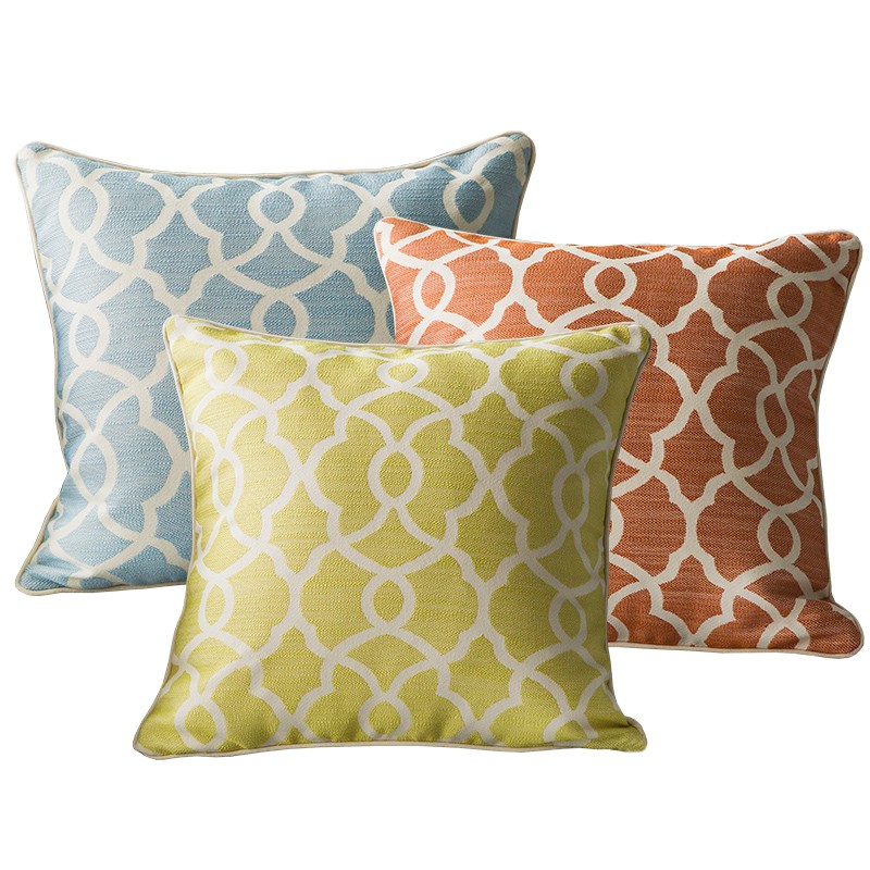 现代美式客厅抱枕靠枕沙发靠垫套床头靠背样板房办公室护腰定制