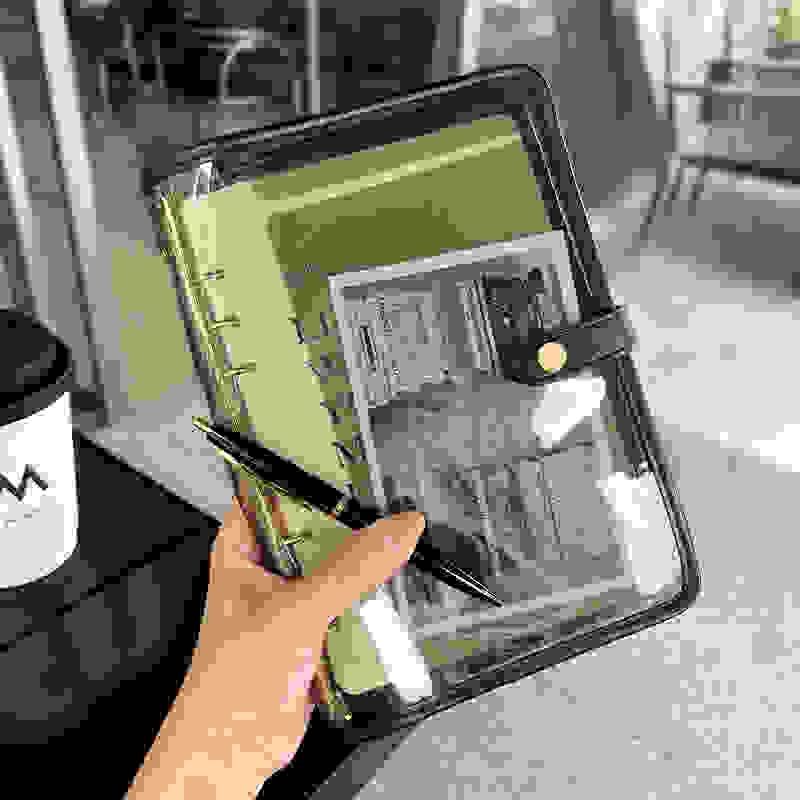 软皮a5活页笔记本可拆卸简约ins本子a6手账本活页本旅游手帐本