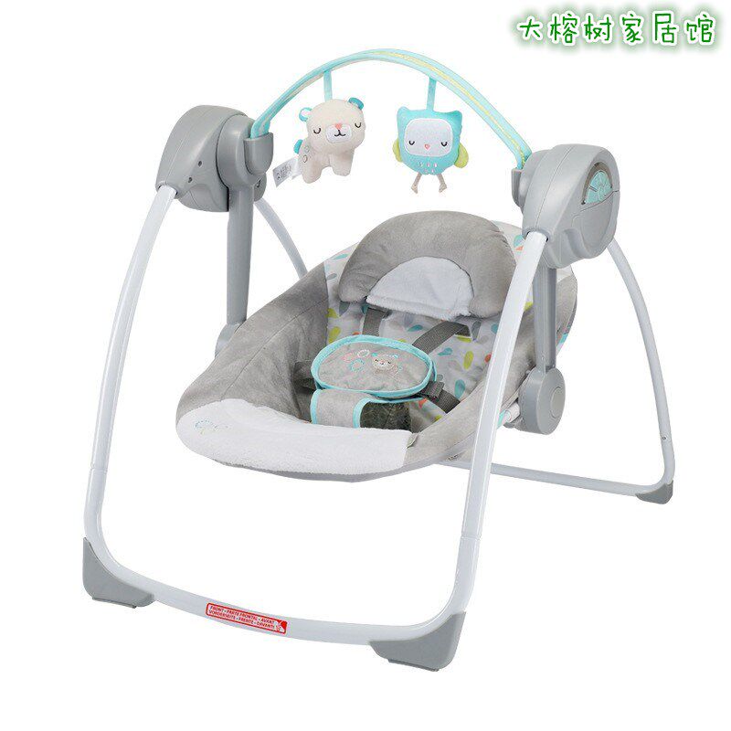 婴儿电动秋千摇摇椅儿童摇篮音乐摇椅智能婴儿床可折叠便携秋千椅
